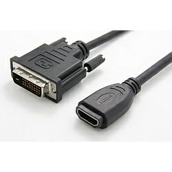 Roline VALUE adapter/kabel DVI-D (24+1) - HDMI, M/F, 0.15m