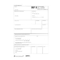 XIII-148 INF9 INFORMATIVNI OBRAZAC - UNUTARNJA PROIZVODNJA - POSTUPAK KOD VIŠE CARINARNICA (U/I) INF9; List, 21 x 29,7 cm