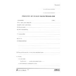 XVI-105 ZDRAVSTVENI LIST ZA DJECU I MLADEŽ ŠKOLSKE DOBI (Obrazac 3); Komplet (arak + list), 21 x 29,7 cm