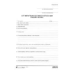 XVI-117 LIST DEFEKTOLOGA ZA OSOBE S OŠTEĆENJEM U GLASU I GOVORU (Obrazac 13C) Komplet (arak + list), 21 x 29,7 cm