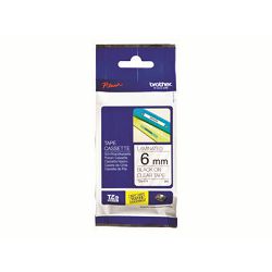 BROTHER TZE111 tape black/clear 6mm 8m