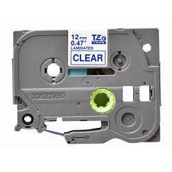 BROTHER TZE133 12mm BLUE ON CLEAR TZE133