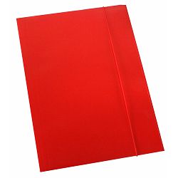 Fascikl kartonski/lak s gumicom 600gr OPTIMA crveni 60673 P50