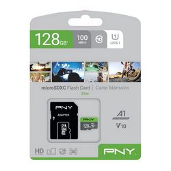 Memorijska kartica PNY MicroSDXC Elite, 128GB, klasa brzine V10, s adapterom