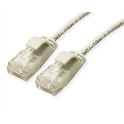 Roline UTP Data Center Patch kabel, Cat.6A (Class EA), LSOH, Slim, 0.5m, sivi