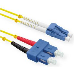 Roline optički mrežni kabel LC-SC 9/125µm, Duplex, OS2, 1.0m, žuti