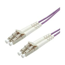 Roline VALUE optički kabel 50/125µm LC/LC Duplex, OM4, 1.0m, ljubičasti