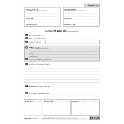 Teretni list EC-VI-56/NCR  OPTIMA P100