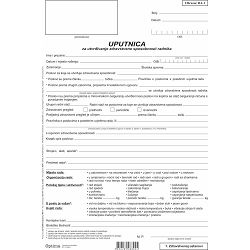 Uputnica RA-1 EC-V-398/A za utvrđ.zdrav.sposob.rad. OPTIMA P100/1000