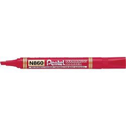 Marker perm. PENTEL N860-B crveni kosi vrh P12/576