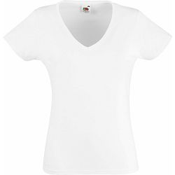 Majica FOL T-shirt KR Lady-fit Valeuw. V-neck 165g bijela M P36
