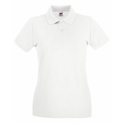 Majica FOL Polo ženska Lady-fit Premium KR bijela M P36