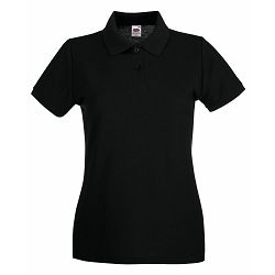 Majica FOL Polo ženska Lady-fit Premium KR crna L P36
