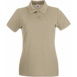 Majica FOL Polo ženska Lady-fit Premium KR khaki M P36 NETTO