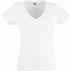 Majica FOL T-shirt KR Lady-fit Valeuw. V-neck 165g bijela XS P36