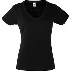 Majica FOL T-shirt KR Lady-fit Valeuw. V-neck 165g crna S P36