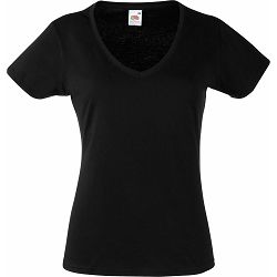 Majica FOL T-shirt KR Lady-fit Valeuw. V-neck 165g crna L P36