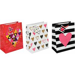 Vrećica M hearts sjaj sort1 17,8x22,9x9,8cm 71305 P12/288