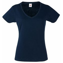 Majica FOL T-shirt KR Lady-fit Valeuw. V-neck 165g plava d.navy S P36