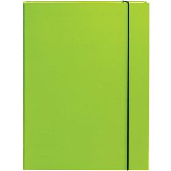 Mapa kartonska s gumicom lak A4/3 cm OPTIMA zelena 22492 P10