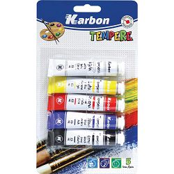 Tempera  1/5 12ml KARBON bls 5 boja P5/75