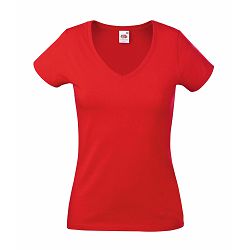Majica FOL T-shirt KR Lady-fit Valeuw. V-neck 165g crvena XL P36