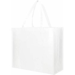 Torba shopping polipropilen plastificirana PP Tote bag bijela, 42x38x10cm P100