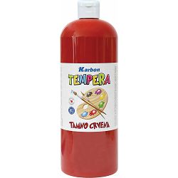 Tempera 1000ml boca KARBON tamno crvena P12