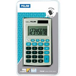 Kalkulator MILAN komerc.džepni  150208BBL plavi u etuiu bls P15/30