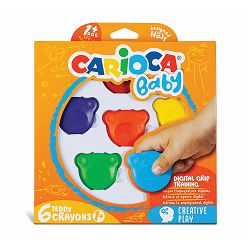 Boje voštane 1/6 Carioca Baby Teddy Crayons 1+ 42956 P12