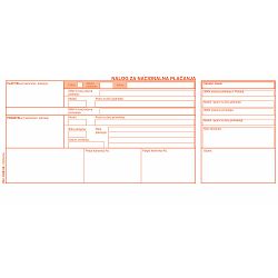 Obrazac HUB 3A, OPTIMA ,nalog za nac. pl. 3/1 , A4,1+0  LASER 1/900