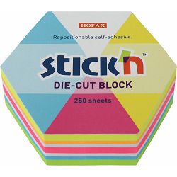 Blok samolj. STICK'N 61x70 neon sort boja hexagone 250L 21827 P18/108