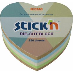 Blok samolj. STICK'N 61x70 pastel/recikl. sort boja srce 250L 21837 P18/108