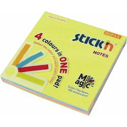 Blok samolj. STICK'N 76x76 neon sort 4 boje MAGIC 100L 21571 P12/216