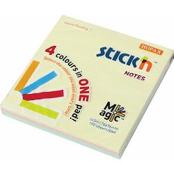 Blok samolj. STICK'N 76x76 pastel sort 4 boje MAGIC 100L 21574 P12/216