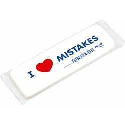 Gumica MILAN 4806 velika "I <3 MISTAKES" P6/120