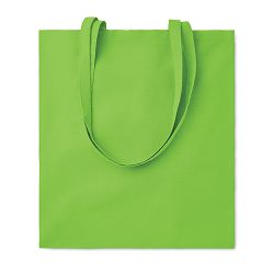 Torba shopping pamučna 140g Cotton long limeta zelena duga ručka, 38x42