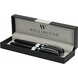 Set pisaći Wellington Aurora crna roler + naliv pero u kutijici