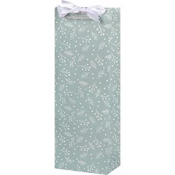 Vrećica boca božićna ekskluziv UV mašna 13x9x36 cm 77669 P12/120