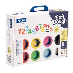 Plastelin MILAN Soft Dough Lots of Numbers set 8 boja X 59g P6