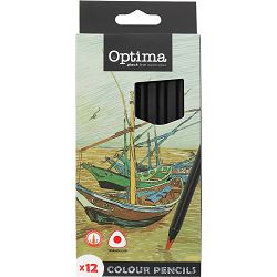 Boje drvene 12/1 trokutaste OPTIMA BLACK 100082 P12/144