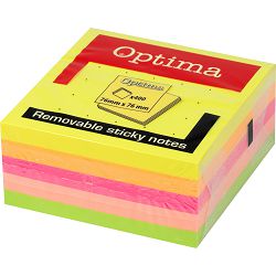 Blok samolj.kocka 76x76 neon 5 boja OPTIMA 400L P12/72