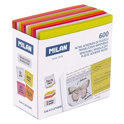Blok samolj.kocka 76x76 Fluo prozirni 4 boje 600L MILAN P12/48