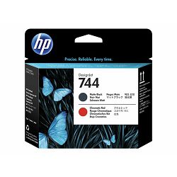 HP 744 Printhead Matte Black & Red, F9J88A