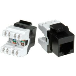 Roline RJ45 Keystone konektor Cat.5e/Class D, UTP, crni