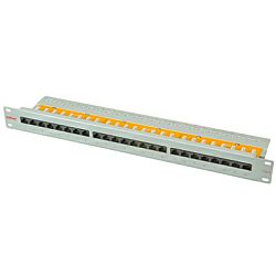 Roline Cat.6/ClassE 19" Patch Panel 24-porta UTP, svijetlo sivi