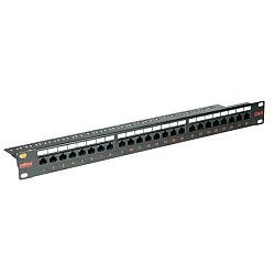 Roline Cat.6/ClassE 19" Patch Panel 24-porta UTP, crni