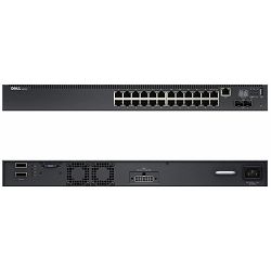 Dell Networking N2024, L2, 24x1GbE+2x10GbE SFP+fixed ports, Stacking