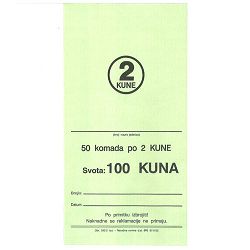 332-2 VREĆICE ZA KOVANI NOVAC (2 KUNE); Vrećica, 11,5 x 19,5 x 1,5 cm