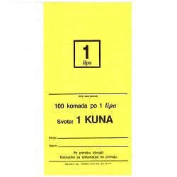 332-11 VREĆICE ZA KOVANI NOVAC (1 LIPA - LP); Vrećica, 11,5 x 19,5 x 1,5 cm